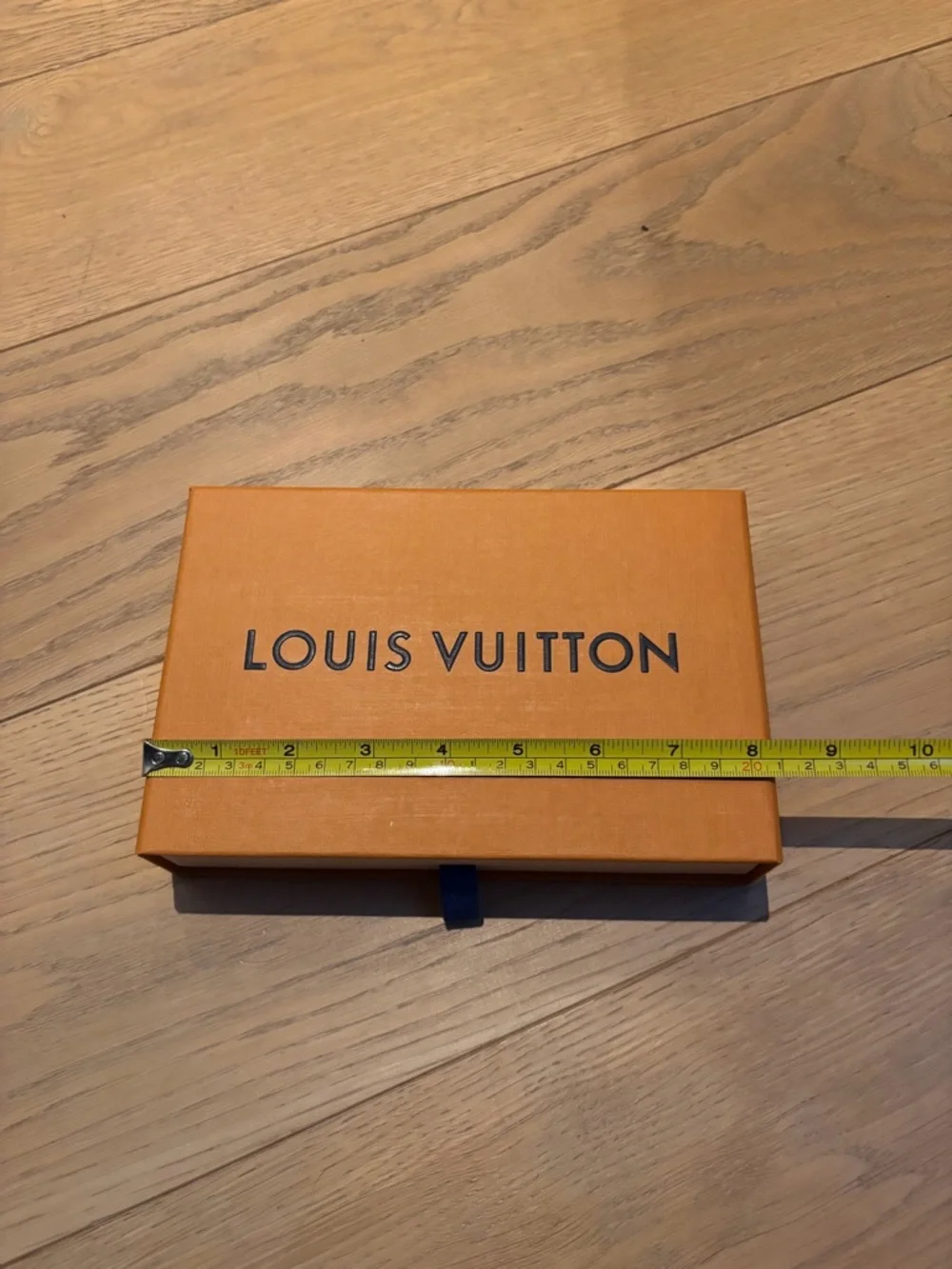 Louis Vuitton Orange Boxes with Blue Ribbon and Beige Dust Bag